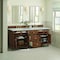 James Martin Vanities 72''Double Vanity, Mid-Century Walnut w/ 3 CM Eternal Jasmine Pearl Quartz Top 424-V72-WLT-3EJP - alternate 2